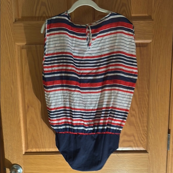 NWT Fiorucci Striped Bodysuit - Red, Blue, White Made in Italy - Picture 4 of 4